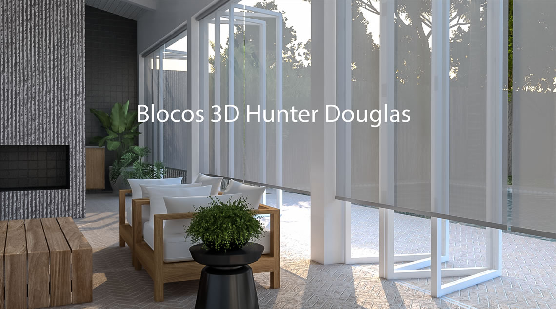 Blocos 3D Hunter Douglas.